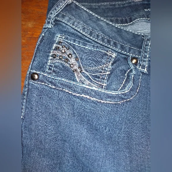 Lane Bryant Bootcut Jeans, Size 24 Regular, Bling on Back Pockets & Fron… - Picture 3 of 12